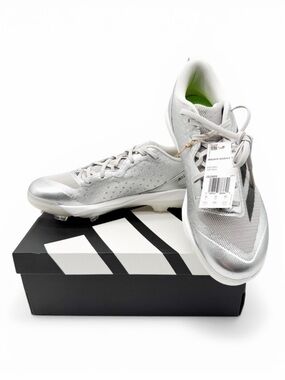 Adidas Adizero Instinct TPU Softball Cleats Women Silver Black 11.5 NEW